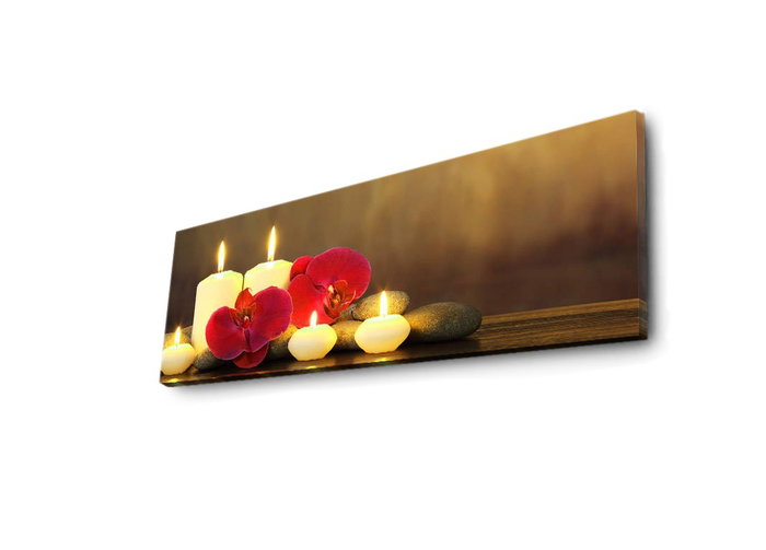 Wallity Cuadro Decorativo en Lienzo Iluminado con LED 30x90 cm Multicolor